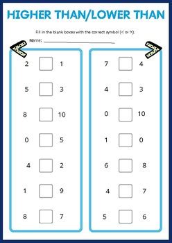 higher    differentiated worksheet      tpt