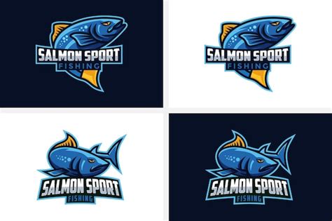 Logotipo De Pesca De Salm N Pescado Vector De Dise O De Logotipo