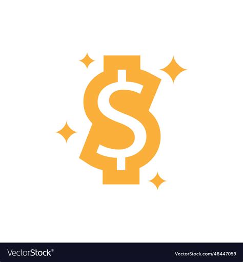 Dollar sign icon design template isolated Vector Image