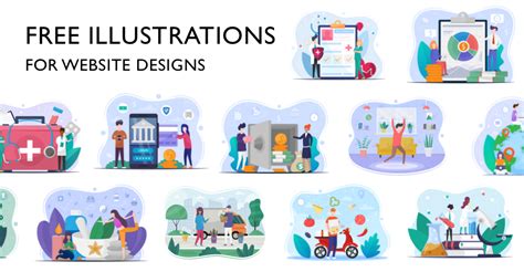 41 Free illustrations for website designs (Commercial Use)