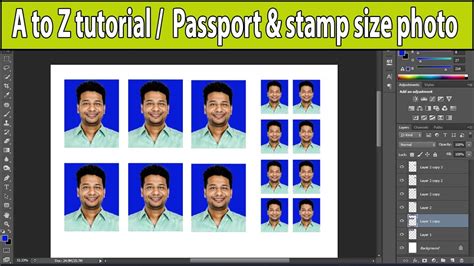 How To Create Passport Size And Stamp Size Photo Using Photoshop Full