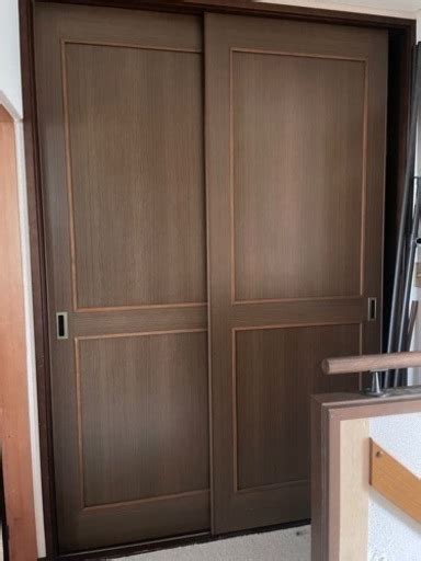 【87×2315cm】2枚セット 引き戸 引戸 押入れ 押し入れ 納戸 襖 ふすま 引き違い戸 室内引戸 ドア 2枚建 Vレール方式 茶色 Isakuy 府中のその他の中古あげます