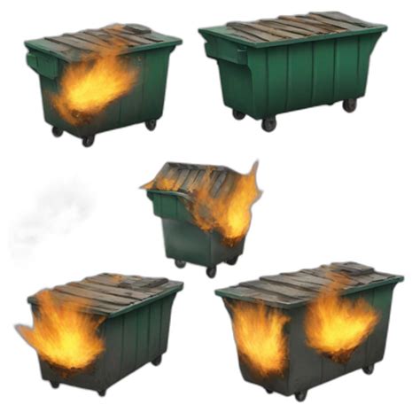 Create A Dumpster On Fire  Emoji But The Dumpster Is The Word