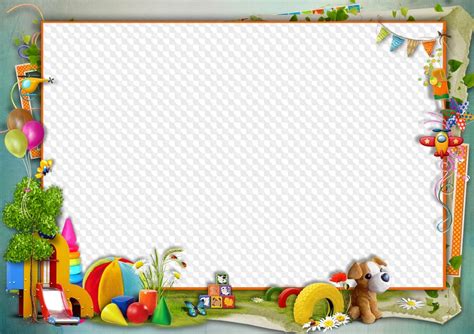 Children photo frame template - Sunny Playground