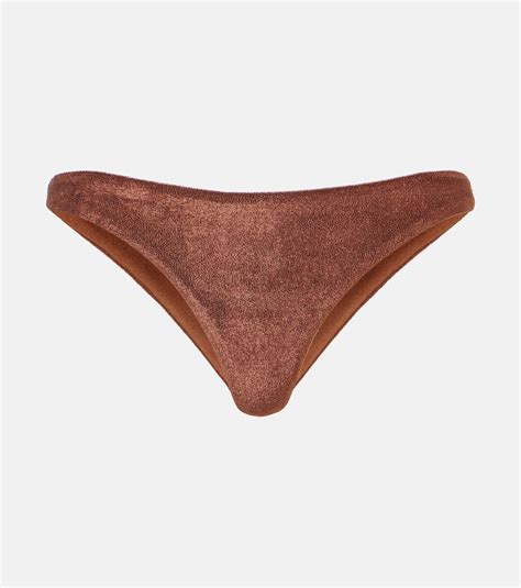 Most Wanted Terry Bikini Bottoms In Brown Jade Swim Mytheresa