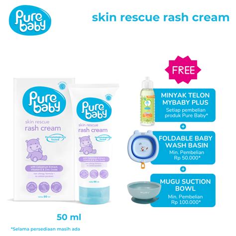 Pure Baby Skin Rescue Rash Cream Ml Krim Bayi Atasi Ruam Popok