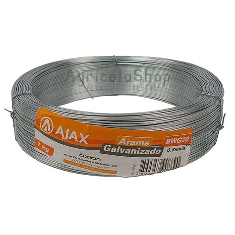 Arame Galvanizado BWG 20 Ajax 0 89mm 1 Kg 204 Metros AgrícolaShop