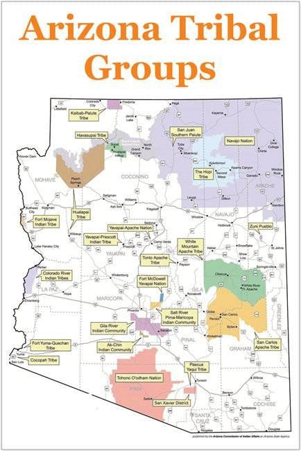 Tribal Groups of Arizona Map – Indigenous Peoples Resources