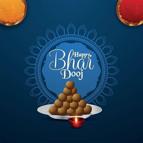 Happy Bhai Dooj Celebration Greeting Card Bhai Dooj Festival Of India