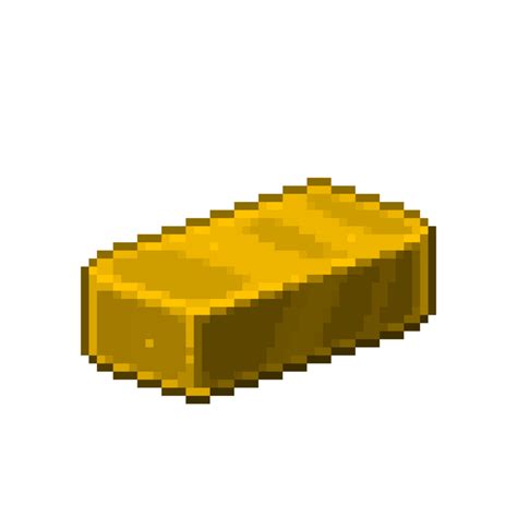 Minecraft Gold Ingot Pixel Art