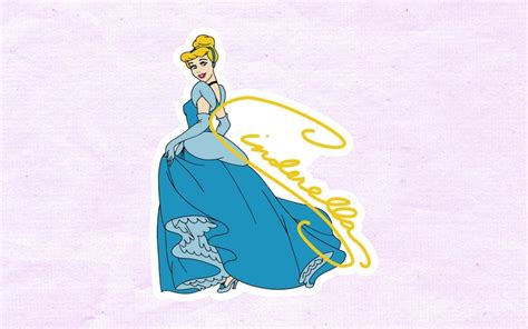 Disney Princess Signatures Collection matte Stickers - Etsy