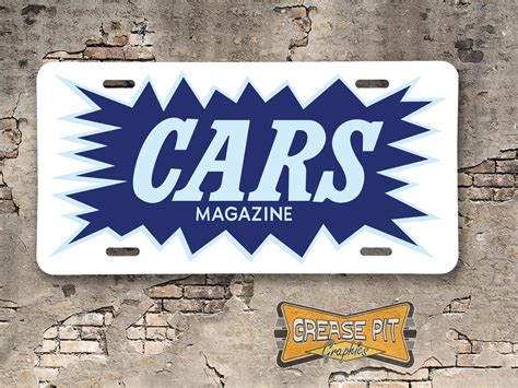 Cars Magazine License Plate Grease Pit Graphics