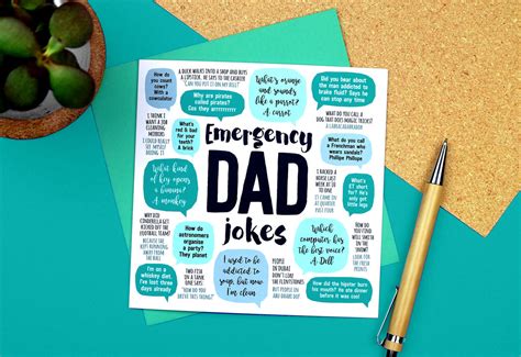 Cool Dad Birthday Cards Emergency dad jokes card dad birthday card ...