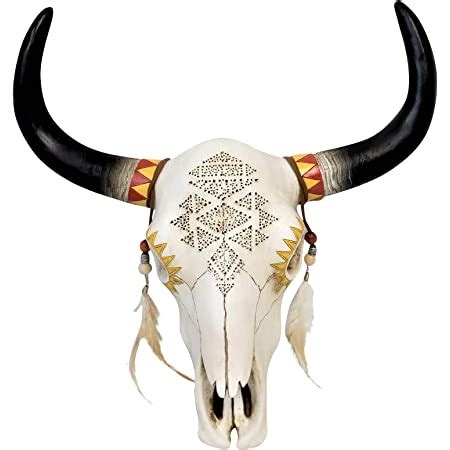 Amazon Bestgiftever Rustic Tribal Bull Steer Cow Bison Skull Wall