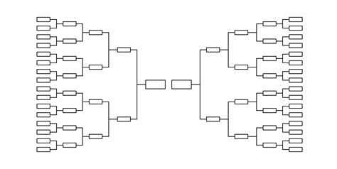 32 Team Tournament Bracket Championship Template Vector, 44% OFF