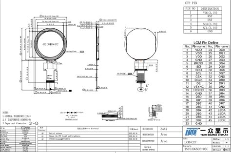 Best Tsd Inch X Resolution Ips Round Tft Lcd Display Module