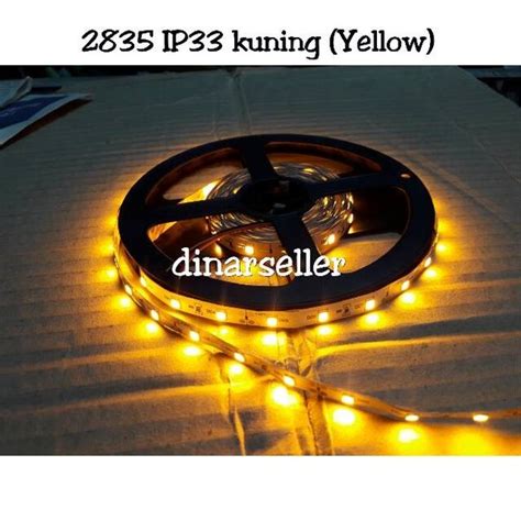 Jual LED STRIP SMD 2835 IP33 NON GEL FLEKSIBEL 5 METER KUNING YELLOW Di