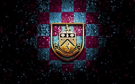 Download Wallpapers Burnley Fc Glitter Logo Premier League Purple