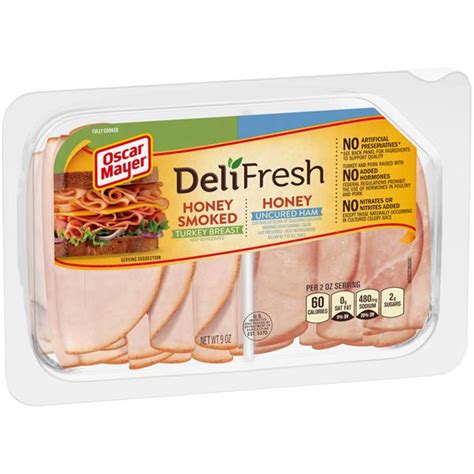 Oscar Mayer Deli Fresh Honey Combo Honey Smoked Turkey Breast Honey Ham