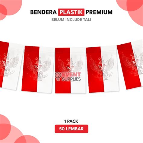 Jual Promo Bendera Plastik Premium Garuda Merah Putih Hut Ri