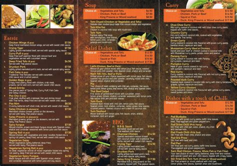 Menu At Ban Chiang Restaurant Dapto