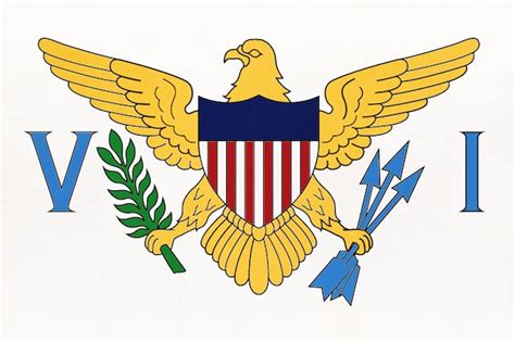 Bandeira De Tecido Nacional Das Ilhas Virgens Americanas Fundo De