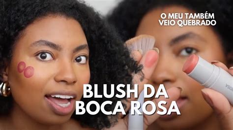 BLUSH STICK COR BOCA ROSA EM PELE NEGRA Camila Nunes YouTube