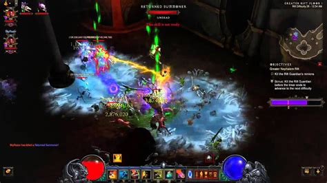 Diablo 3 Ptr 2 1 Witch Doctor Greater Rift Level 26 Youtube