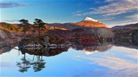 Patagonia Beautiful Landscape Mountains Lake Red Sky Clouds