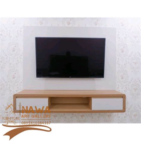 Jual Custom Meja Tv Dinding Gantung Backdrop Minimalis Hpl Shopee