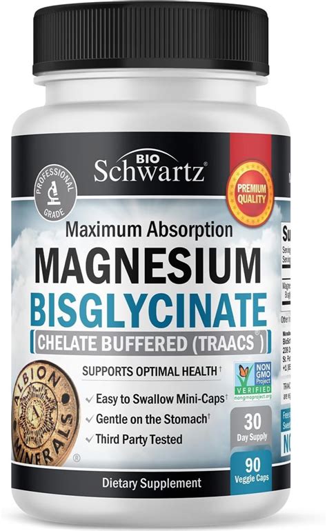 BioSchwartz Magnesium Bisglycinate 90 Veggie Caps Vitacost