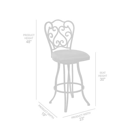 Celeste 30 Bar Height Metal Swivel Barstool In Bandero Espresso Fabric