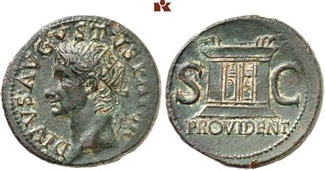 Tiberius, 14-37 für Divus Augustus. Æ-As, 22/23, Rom; 11.24 g. BMC 146 ...