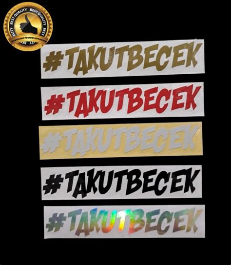 Sticker Takut Becek Cutting Lazada Indonesia