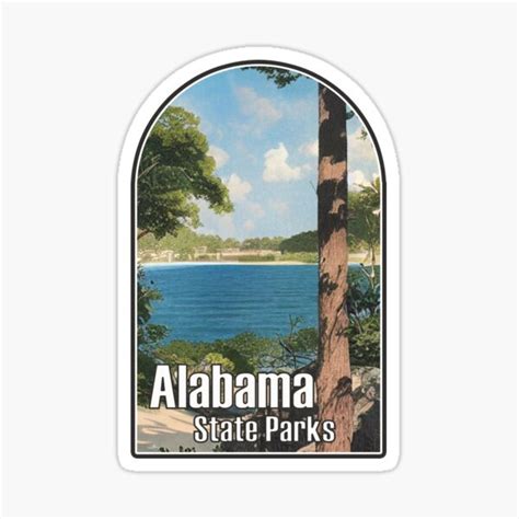 Alabama State Parks Illustration Sticker For Sale By Dzzt Redbubble