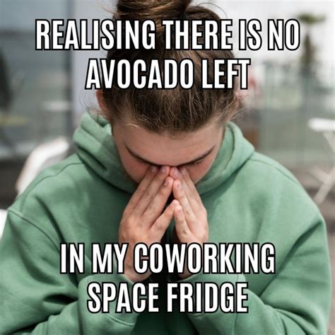 Customize online this Simple Funny Coworking Space Square Meme template