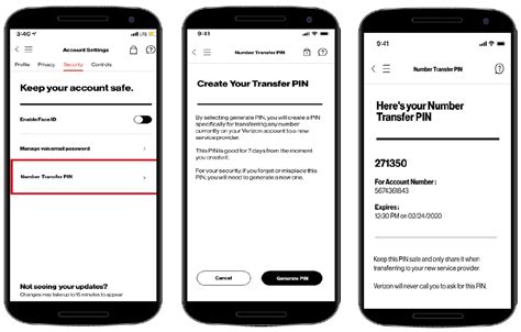 Verizon Transfer Pin