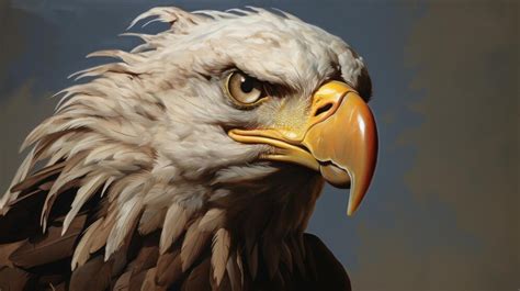 premium photo eagle head portrait  scary  realistic illustration