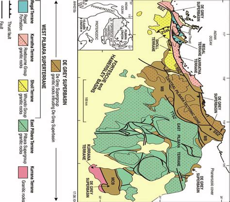 Simplified Geology Of The Northern Pilbara Craton Showing Terranes And