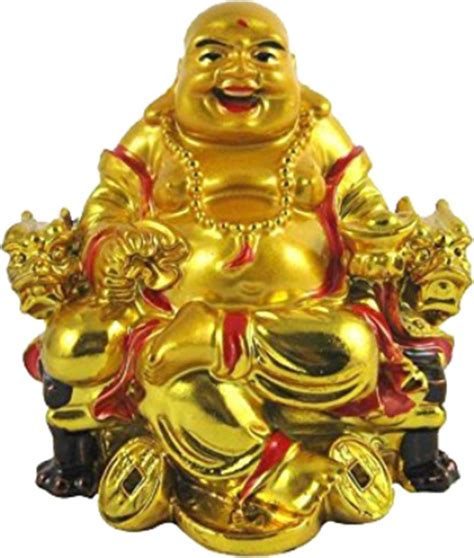 Saubhagya Global On Chair With Ingot And Money Coin Laughing Buddha For