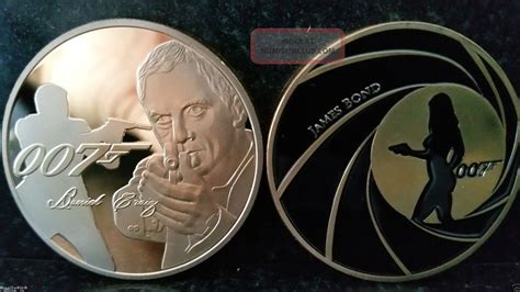 James Bond 007 Commemorative Gold Coin Daniel Craig Signature Spectre ...