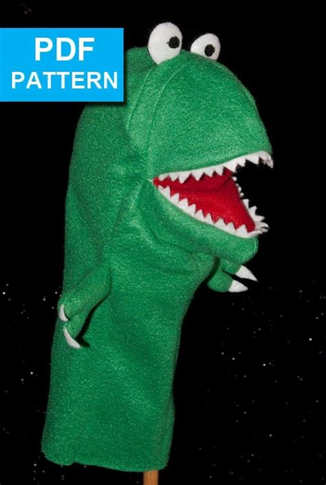 T Rex Hand Puppet Pattern With Move Able By Thetucsonpuppetlady