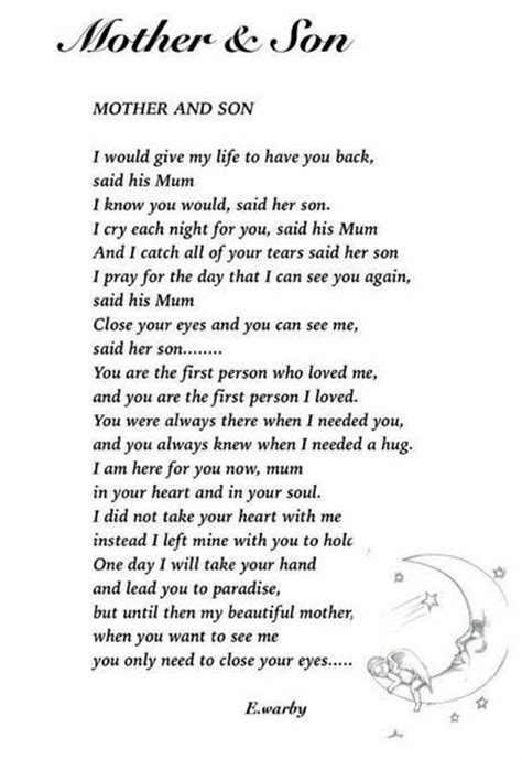 Mother And Son 💖💛💝💙 Mother Quotes Grieving Quotes My Son Quotes