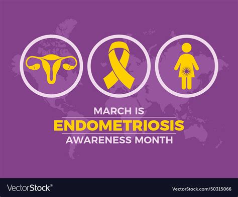 Endometriosis Awareness Month Poster Royalty Free Vector