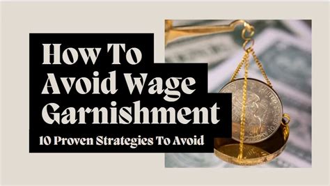 How To Avoid Wage Garnishment 10 Proven Strategies To Avoid Sense Of