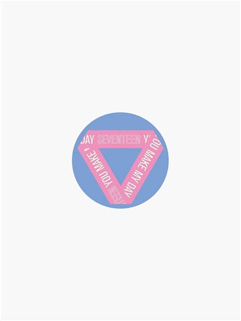 Seventeen You Make My Day Logo Sticker By Jolovesjeonghan Redbubble