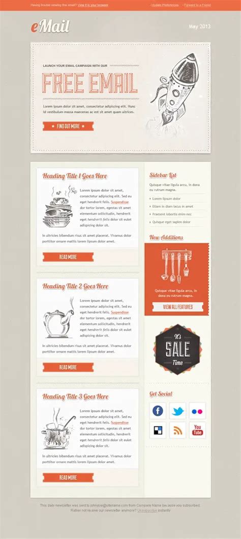 36+ Best Email Newsletter Templates - Free PSD & HTML Download | PSDTemplatesBlog