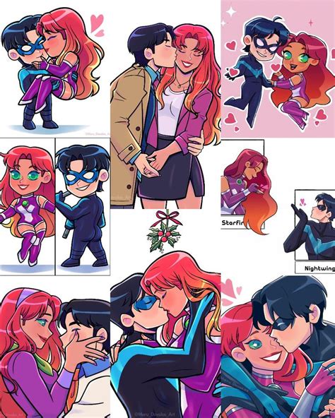 Dickkory Nightwing And Starfire Nightwing And Starfire Teen Titans