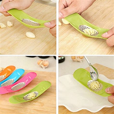 New Garlic Press Kitchen Stir Garlic Peeler Crusher Twist Novelty