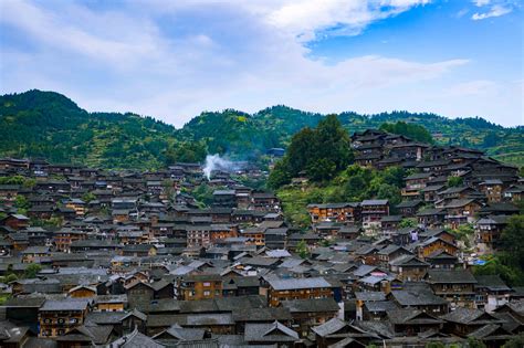 贵州苗寨千户在哪风景图片夜景大山谷图库